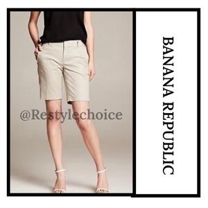 Banana Republic Hampton-fit jacquard Bermuda womens short 4P